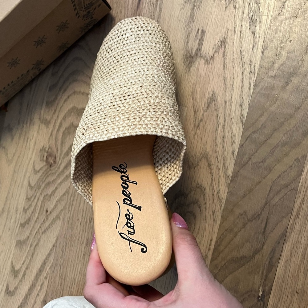 Free People Tan Woven Clog Mules - Picture 4 of 7